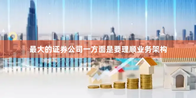 最大的证券公司一方面是要理顺业务架构