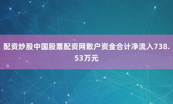 配资炒股中国股票配资网散户资金合计净流入738.53万元